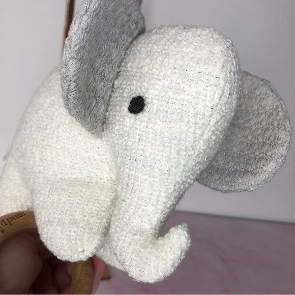 Mud Pie stroller toy musical elephant pull toy gray - Picture 5 of 10